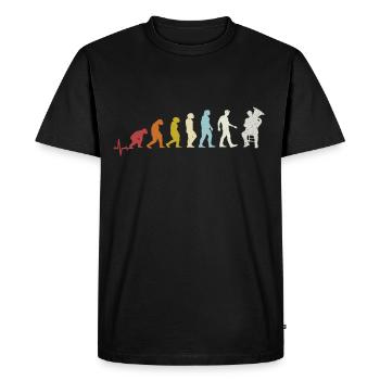 Tuba Tubist Evolution Brass Instrument Music - Men's Premium Organic T-Shirt - black - Front - Nico (187cm)