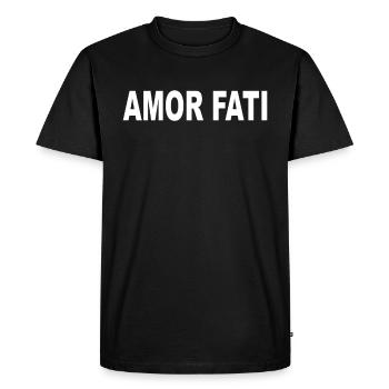 Amor Fati - Love Your Destiny - Men's Premium Organic T-Shirt - black - Front - Nico (187cm)