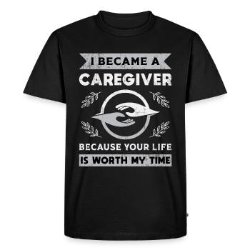 Soins aux personnes âgées Infirmiers infirmiers Hospital - T-shirt Premium bio Homme - noir - Devant - Nico (187cm)