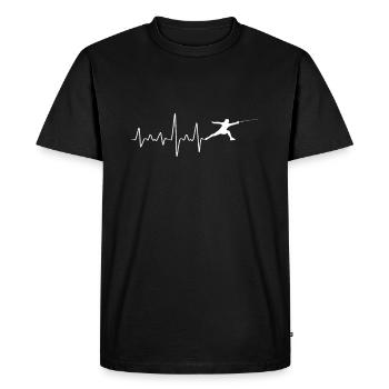 Escrime Combat d’épée Escrime Escrime - T-shirt Premium bio Homme - noir - Devant - Nico (187cm)