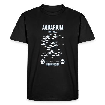 Aquarium Aquarian Poissons Aquaristiques Poissons d’ornement - T-shirt Premium bio Homme - noir - Devant - Nico (187cm)