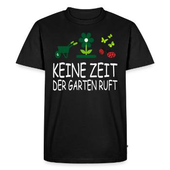 Pas de temps Le jardin Appel - Jardinier Cadeau - T-shirt Premium bio Homme - noir - Devant - Nico (187cm)