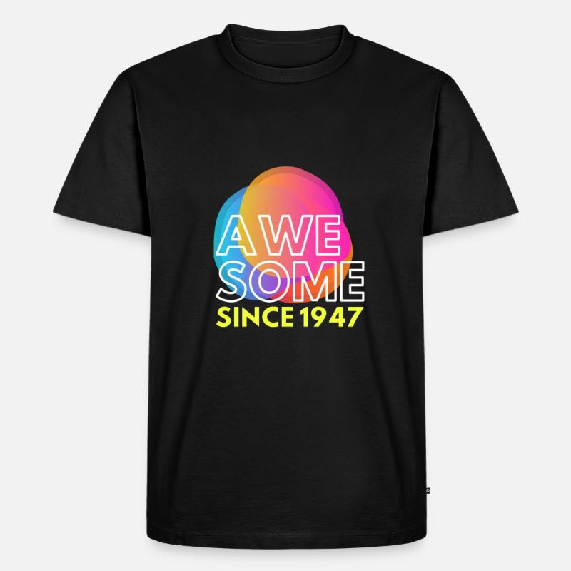 Awesome since 1947! - Männer Premium Bio T-Shirt - Schwarz