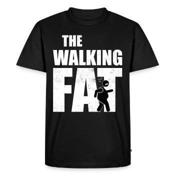 The walking Fat fetter dicker Mann laufen Herren - Männer Premium Bio T-Shirt - Schwarz - Vorne - Nico (187cm)