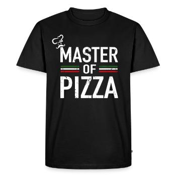 Italy Pizza Chef Outfit - Master Of Pizza - Men's Premium Organic T-Shirt - black - Front - Nico (187cm)