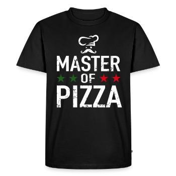 Master of Pizza - Italie Pizza Master Chef - T-shirt Premium bio Homme - noir - Devant - Nico (187cm)