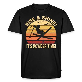 Freestyle Skiing Skier Winter Sports Ski Saying - Men's Premium Organic T-Shirt - black - Front - Nico (187cm)
