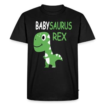 BabySaurus Rex - Baby Saurus - Baby Dinosaur - Men's Premium Organic T-Shirt - black - Front - Nico (187cm)