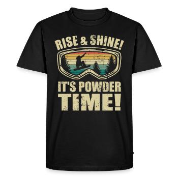 Snowboarder Winter Sports Vintage Snowboard Goggles - Men's Premium Organic T-Shirt - black - Front - Nico (187cm)