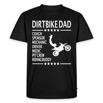 Dirtbike DAD MX DAD Motocross Supercross Papa - Men's Premium Organic T-Shirt - black - Front - Nico (187cm)