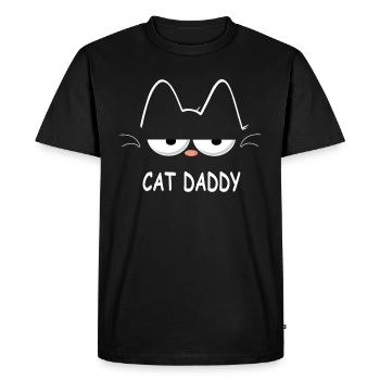 CAT DADDY Cool Katen papa cadeau de la fête des pères - T-shirt Premium bio Homme - noir - Devant - Nico (187cm)
