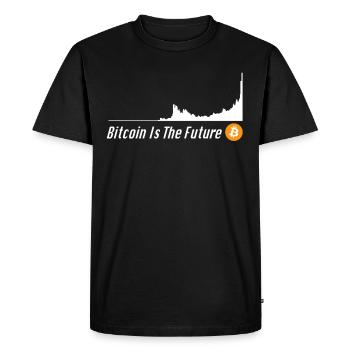 Bitcoin Price Bitcoin Is The Future Bitcoin Button - Men's Premium Organic T-Shirt - black - Front - Nico (187cm)