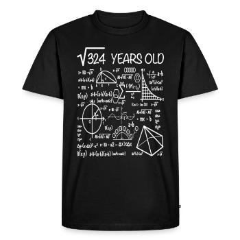 18th Birthday Mathematics Teacher Students - Men's Premium Organic T-Shirt - black - Front - Nico (187cm)
