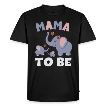 Maman To Be Elephant Bébé Elephant Jumeaux - T-shirt Premium bio Homme - noir - Devant - Nico (187cm)