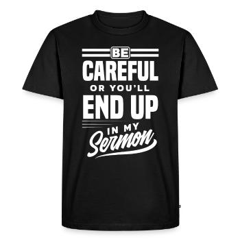 Pasteur pasteur clergé Reverend Cadeaux - T-shirt Premium bio Homme - noir - Devant - Nico (187cm)