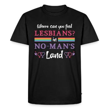 Lesbienne lesbienne lesbiennes LGBT Arc-en-ciel Cadeau - T-shirt Premium bio Homme - noir - Devant - Nico (187cm)