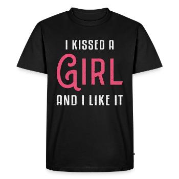 Lesbienne lesbienne lesbiennes LGBT Arc-en-ciel Cadeau - T-shirt Premium bio Homme - noir - Devant - Nico (187cm)