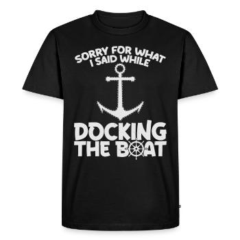 Ship Skipper Captain - Men's Premium Organic T-Shirt - black - Front - Nico (187cm)