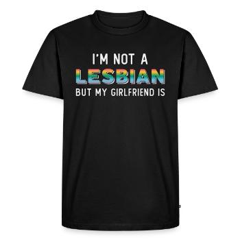 Lesbienne Arc-en-ciel LGBT Lesbiennes Lesbienne Cadeau - T-shirt Premium bio Homme - noir - Devant - Nico (187cm)