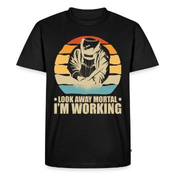welding welding - Men's Premium Organic T-Shirt - black - Front - Nico (187cm)