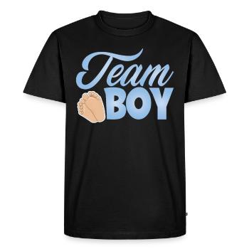 Pink Or Blue Gender Reveal Baby Party Team Boy - T-shirt Premium bio Homme - noir - Devant - Nico (187cm)