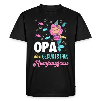 Opa Der Geburtstags Meerjungfrau Party - Männer Premium Bio T-Shirt - Schwarz - Vorne - Nico (187cm)