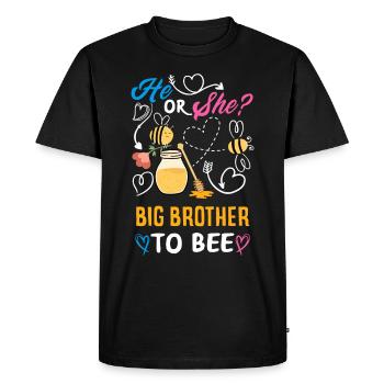 Pink Or Blue Gender Reveal Baby Party Frère - T-shirt Premium bio Homme - noir - Devant - Nico (187cm)