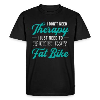 Fat Bike Fatbike Bike Biker Bike MTB Gift - Men's Premium Organic T-Shirt - black - Front - Nico (187cm)