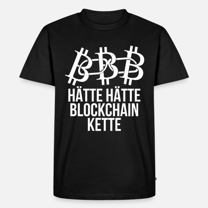 Bitcoin - Männer Premium Bio T-Shirt - Schwarz