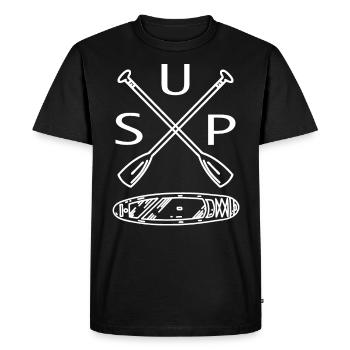 SUP Paddel Stand Up Paddle Board - SUP Board - T-shirt Premium bio Homme - noir - Devant - Nico (187cm)