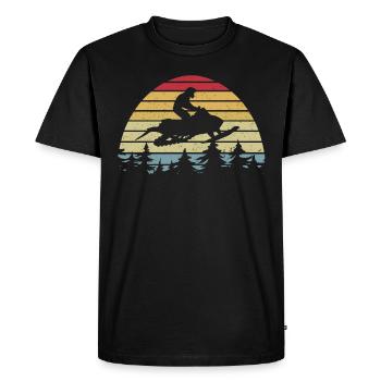 Motoneige rétro Skidoo motoneige - T-shirt Premium bio Homme - noir - Devant - Nico (187cm)