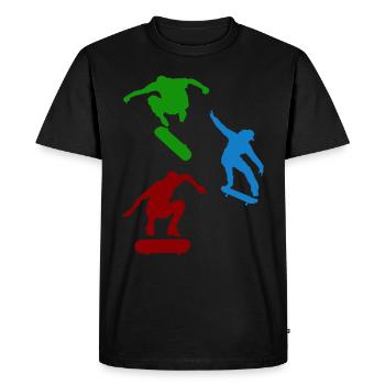 Skate skater - T-shirt Premium bio Homme - noir - Devant - Nico (187cm)