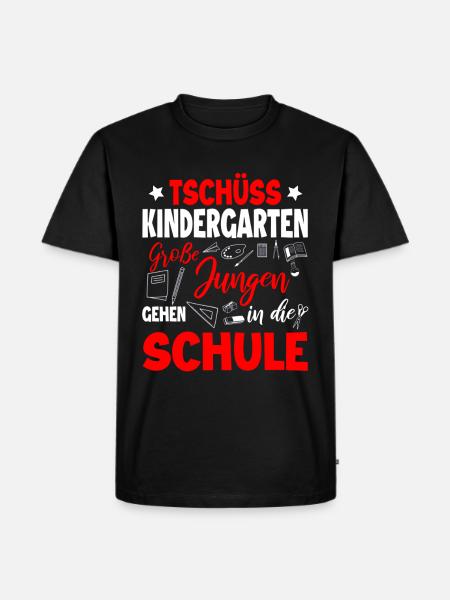 Schulanfang - Männer Premium Bio T-Shirt - Schwarz