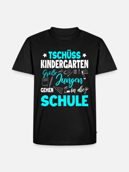 Schulanfang - Männer Premium Bio T-Shirt - Schwarz