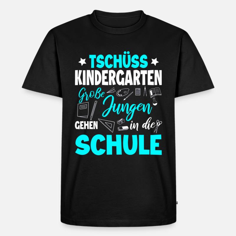 Schulanfang - Männer Premium Bio T-Shirt - Schwarz