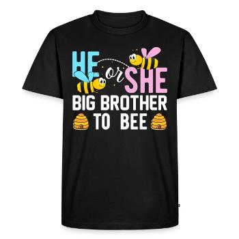 Pink Or Blue Gender Reveal Baby Party Frère - T-shirt Premium bio Homme - noir - Devant - Nico (187cm)