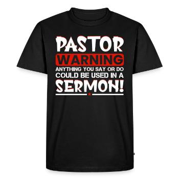 Pasteur pasteur clergé Reverend Prediger cadeaux - T-shirt Premium bio Homme - noir - Devant - Nico (187cm)
