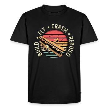 Vol modèle RC modèle rc avion RC cadeau - T-shirt Premium bio Homme - noir - Devant - Nico (187cm)