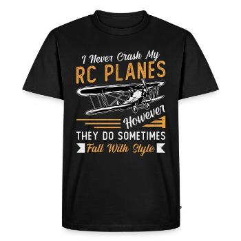 RC vol modèle pilote RC avion cadeau - T-shirt Premium bio Homme - noir - Devant - Nico (187cm)