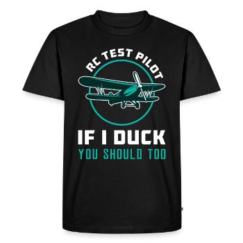 RC vol modèle pilote RC avion cadeau - T-shirt Premium bio Homme - noir - Devant - Nico (187cm)