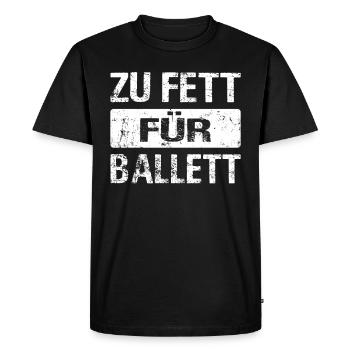 Trop gros pour le ballet - Ballerina Dancer Ballet - T-shirt Premium bio Homme - noir - Devant - Nico (187cm)