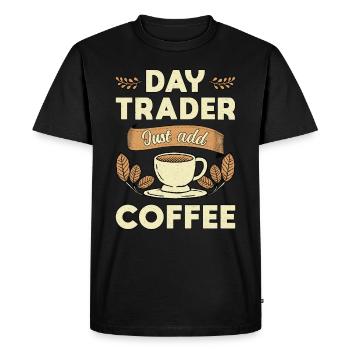 Stocks Stock Market Trader Trading Exchange Gift - Men's Premium Organic T-Shirt - black - Front - Nico (187cm)
