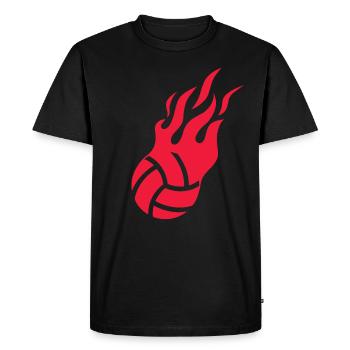 Beach Volley-ball Flammes Ballon Volley volleyball Beach volleyball - T-shirt Premium bio Homme - noir - Devant - Nico (187cm)