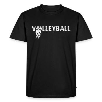 Beach Volley-ball Inscription Volleyball - T-shirt Premium bio Homme - noir - Devant - Nico (187cm)