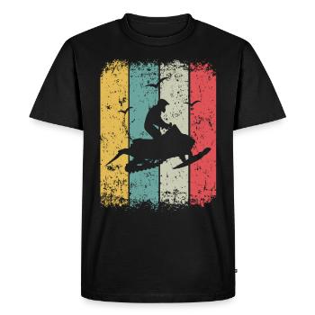 Motoneige Rétro Motoneigistes Skidoo - T-shirt Premium bio Homme - noir - Devant - Nico (187cm)