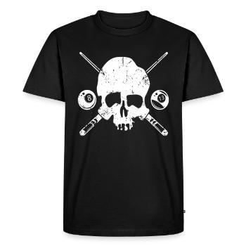 8-Ball Piscine Billiard - Snooker billard tête de mort - T-shirt Premium bio Homme - noir - Devant - Nico (187cm)