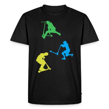 Scooter Scooter Freestyle Scooter Scooter cascadeurs - T-shirt Premium bio Homme - noir - Devant - Nico (187cm)