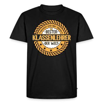 Le professeur de classe Meilleur du monde - T-shirt Premium bio Homme - noir - Devant - Nico (187cm)
