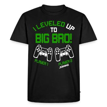 I Leveled up to Big Bro - Gaming Video Gamer - T-shirt Premium bio Homme - noir - Devant - Nico (187cm)