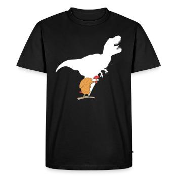 Crazy poulet poulet les ombres de dinosaures - T-shirt Premium bio Homme - noir - Devant - Nico (187cm)